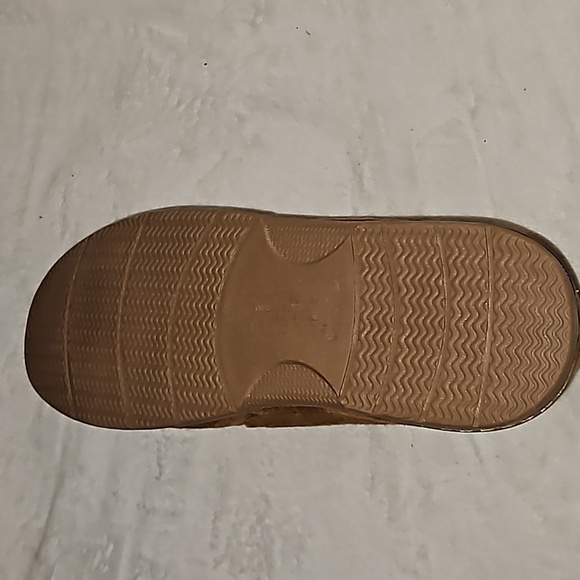 Goldtoe Mens Tan Memory Foam Insole Indoor/Outdoor Traction Soles Slippers M 8-9 - Picture 5 of 11